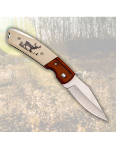 Couteau marque Third avec manche décoré Chevreuil (19,2 cm) 2