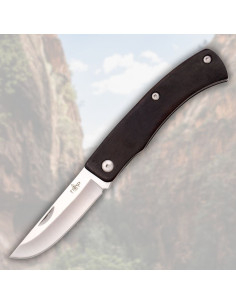 Couteau de marque Third à cliquet en bois d'ébène (20,3 cm)