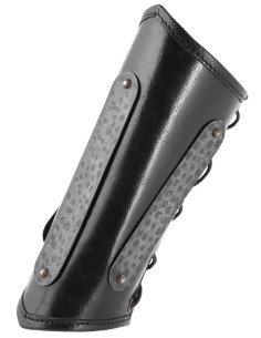 Bracelet médiéval en cuir modèle Balor, couleur noire