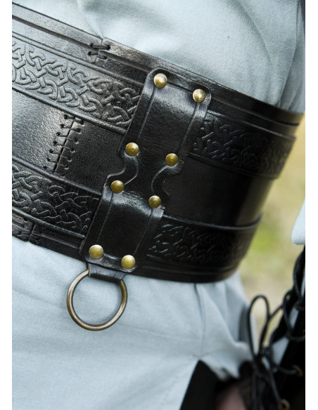 Ceinture médiévale en cuir double...