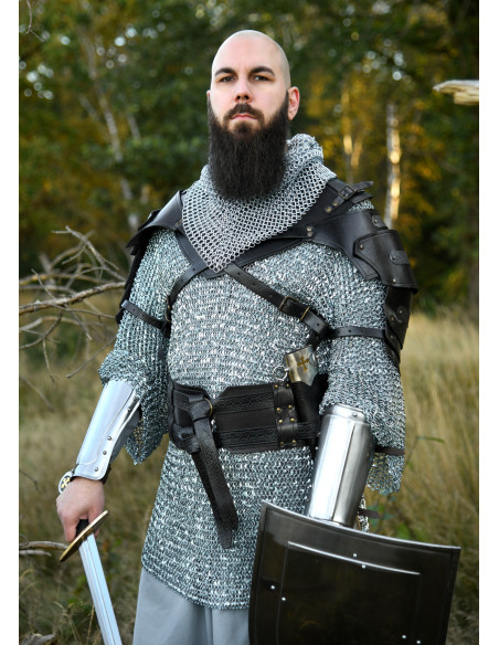 Ceinture médiévale en cuir double...