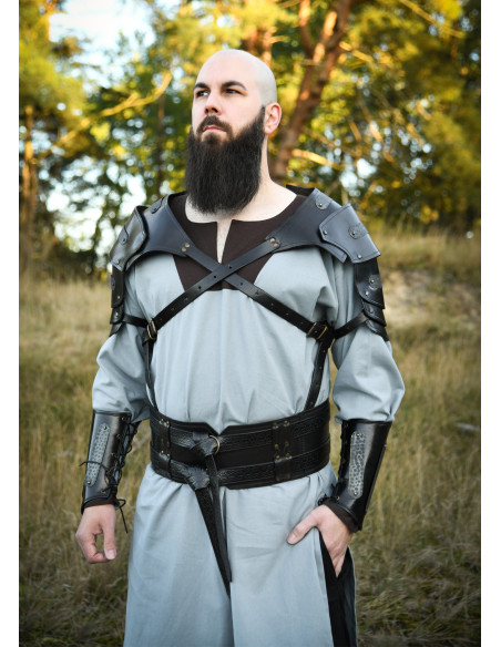Épaule medieval en cuir modèle Balor,...