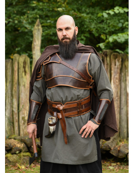 Bracelet médiéval viking cuir modèle...