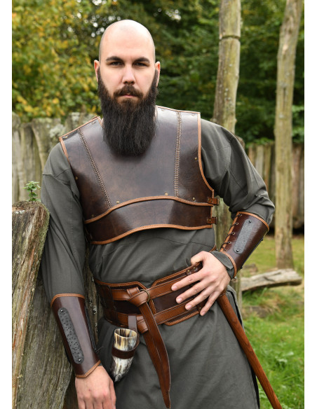 Bracelet médiéval viking cuir modèle...