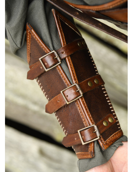 Bracelet viking en cuir avec boucles...