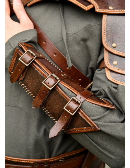 Bracelet viking en cuir avec boucles...