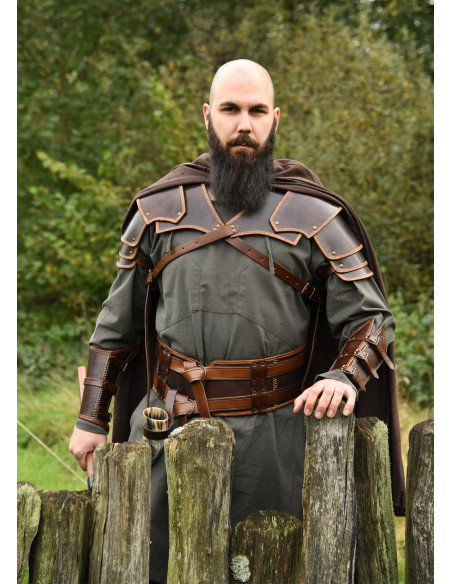 Bracelet viking en cuir avec boucles...