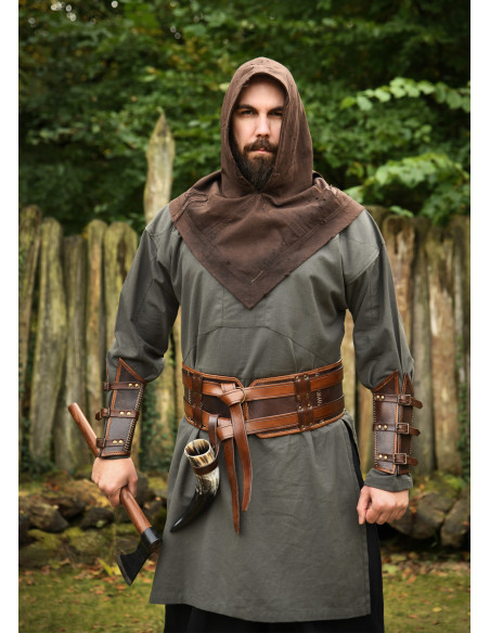 Bracelet viking en cuir avec boucles...