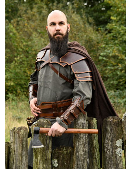 Bracelet viking en cuir avec boucles...