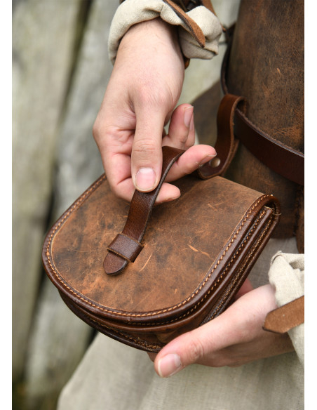 Sac médiéval en cuir modèle Sindri,...