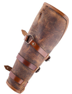 Bracelet médiéval en cuir modèle Sindri, couleur marron