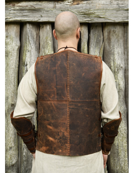 Porte medieval en cuir modèle Sindri,...