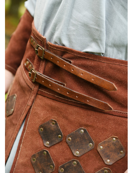 Falda médiévale en cuir suédé modèle...