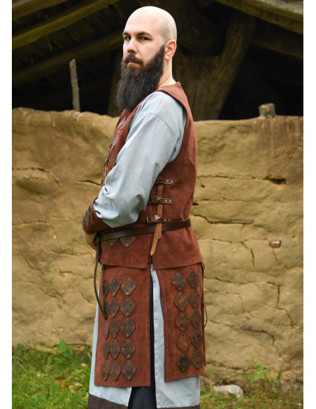 Falda médiévale en cuir suédé modèle...