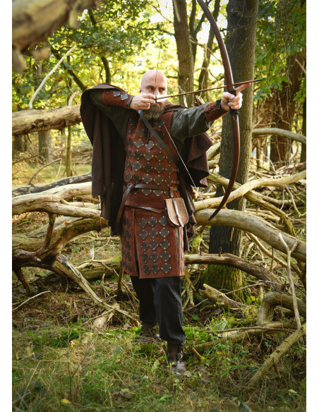 Falda médiévale en cuir suédé modèle...