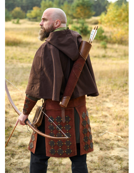 Falda médiévale en cuir suédé modèle...