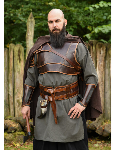 Ceinture médiévale double en cuir...