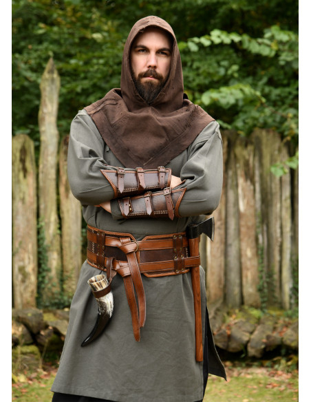 Ceinture médiévale double en cuir...