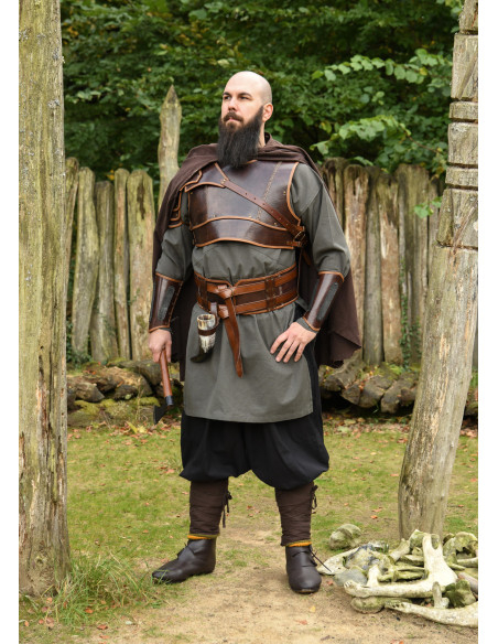 Ceinture médiévale double en cuir...