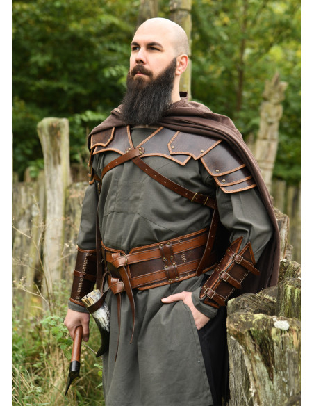 Ceinture médiévale double en cuir...