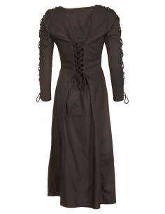 Robe médiévale longue modèle Sunna, couleur noire 2