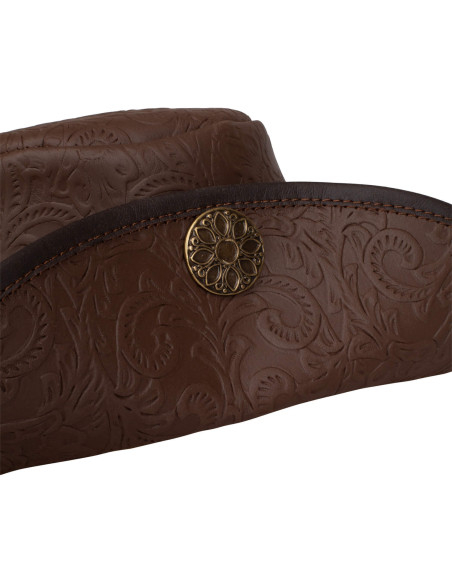 Chapeau médiéval en cuir Deluxe...