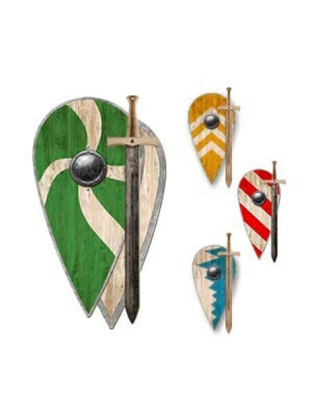 Pack enfant viking : bouclier en...