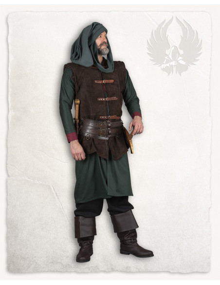 Gilet médiéval long en daim modèle...