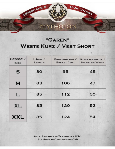 Gilet médiéval long en daim modèle...