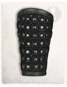 Bracelets médiévaux en cuir modèle Robert, couleur noire 2