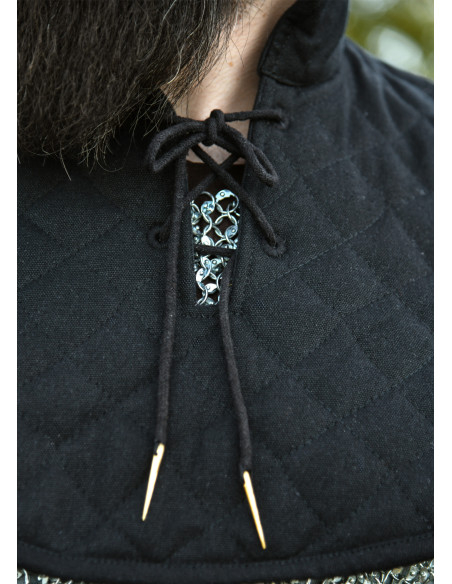 Gorgerin médiéval rembourré en coton,...