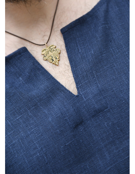 Tunique longue viking en lin, couleur...