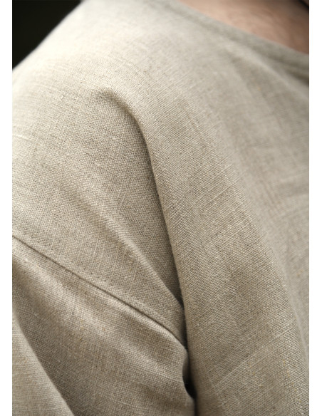 Tunique longue vikingue en lin,...