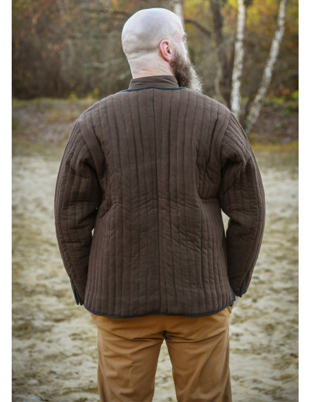 Gambison médiéval en coton matelassé,...