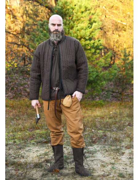 Gambison médiéval en coton matelassé,...