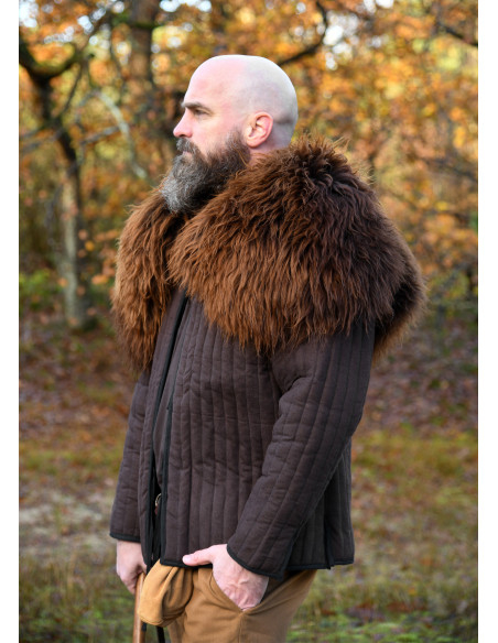 Gambison médiéval en coton matelassé,...