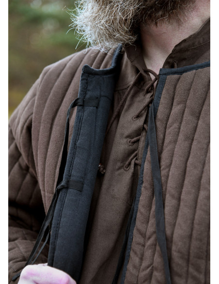 Gambison médiéval en coton matelassé,...