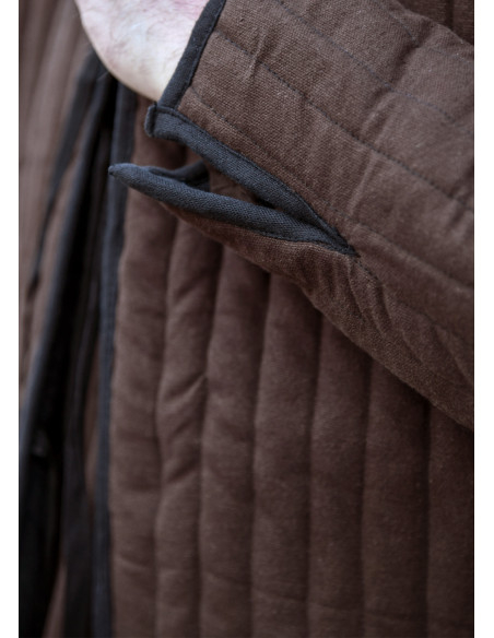 Gambison médiéval en coton matelassé,...