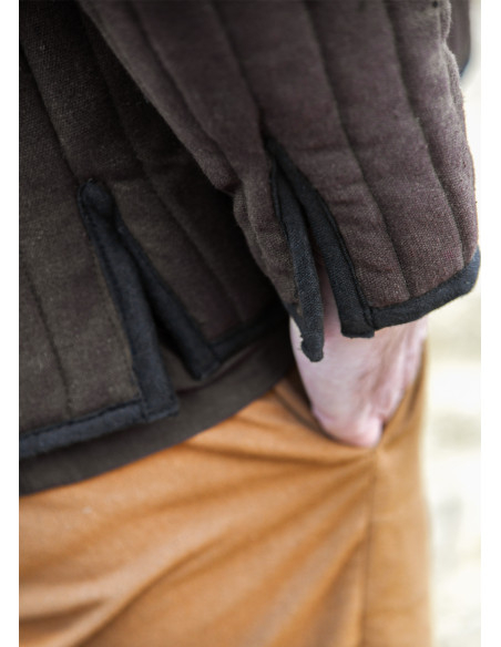 Gambison médiéval en coton matelassé,...