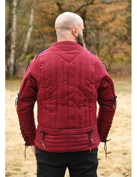 Gambison médiéval en coton rembourré,...