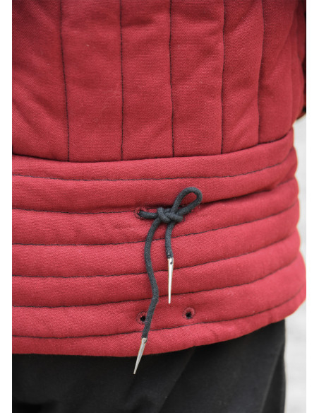 Gambison médiéval en coton rembourré,...