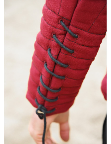 Gambison médiéval en coton rembourré,...