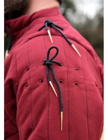 Gambison médiéval en coton rembourré,...