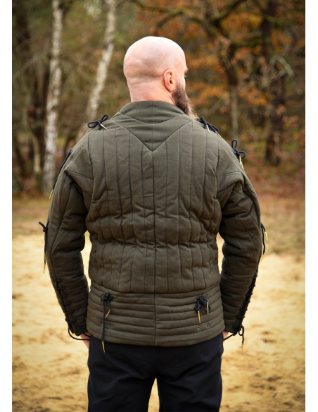 Gambison médiéval en coton matelassé,...