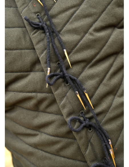 Gambison médiéval en coton matelassé,...