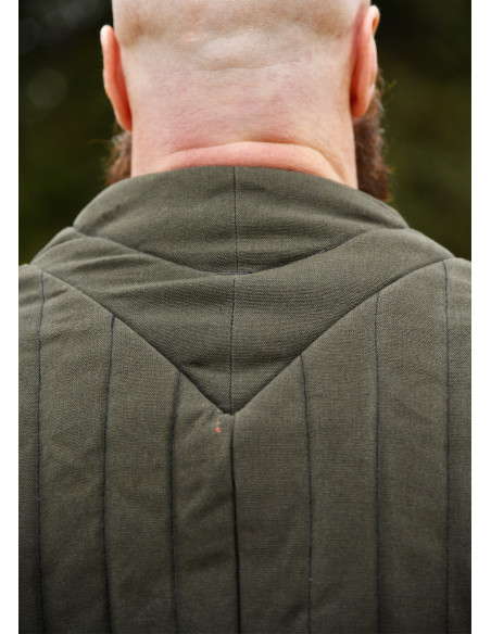 Gambison médiéval en coton matelassé,...