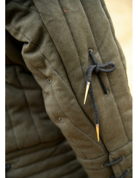 Gambison médiéval en coton matelassé,...