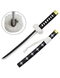Katana miniature noire en bambou de Trafalgar Law - One...