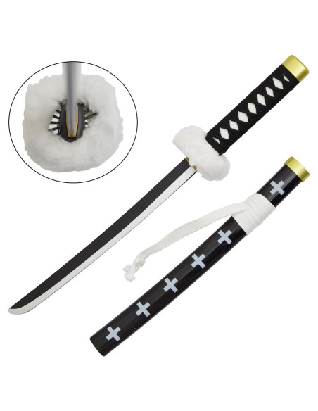 Katana miniature noire en bambou de...