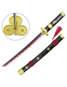 Katana en bambou miniature Enma noire de Zoro - One Piece